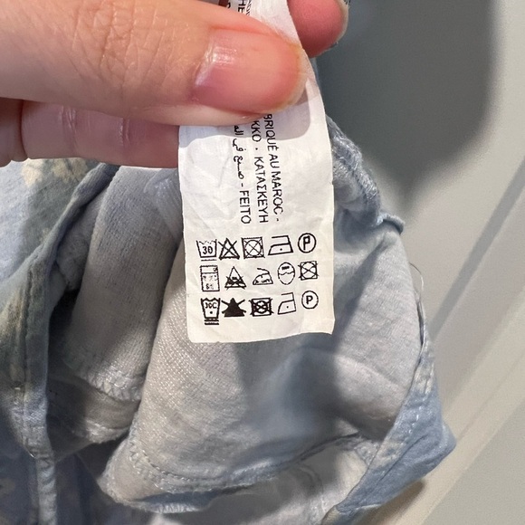 Zara Blue Floral Mini Dress Size Medium - Picture 9 of 11